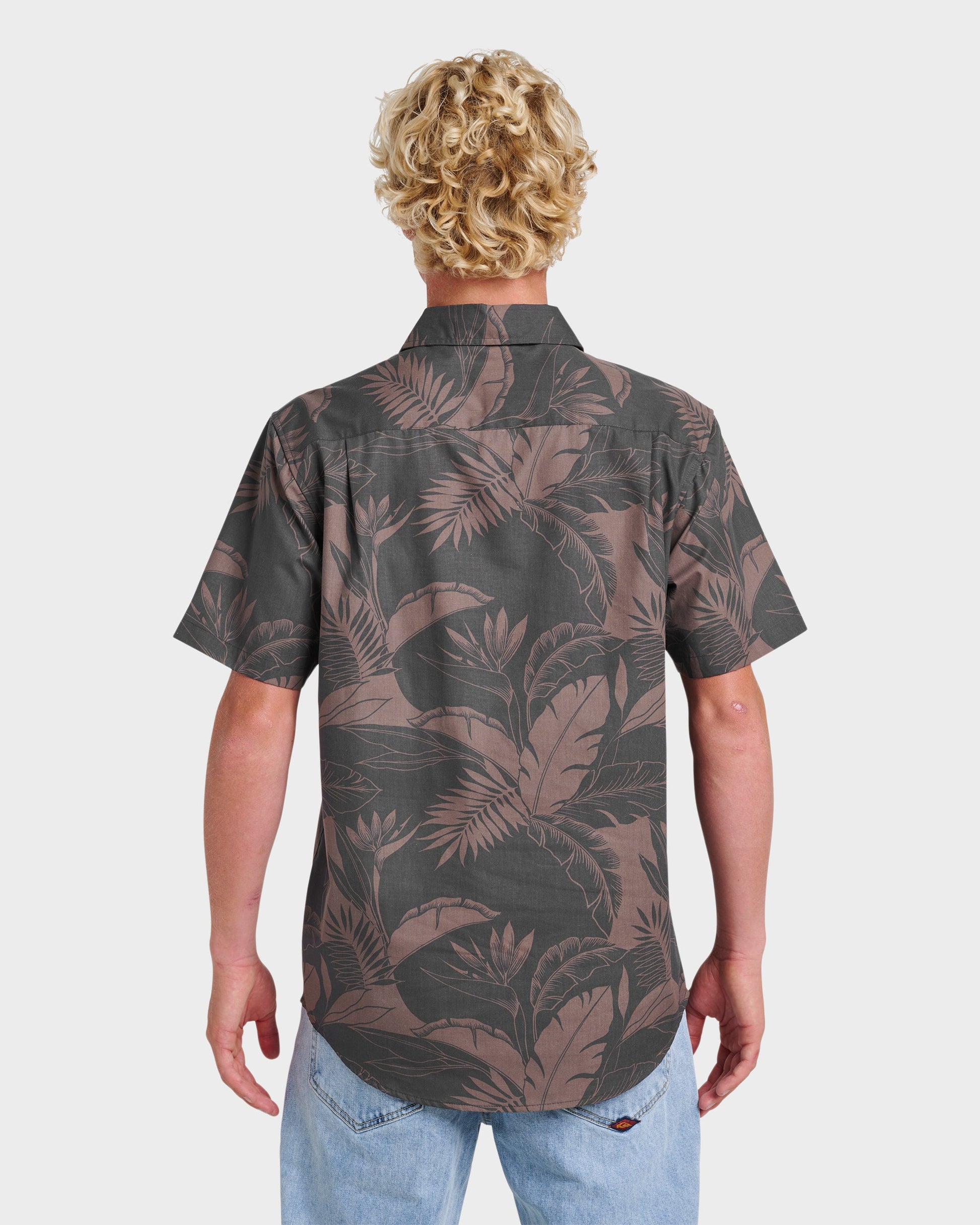 Kahanu Classic Short Sleeve Shirt - Black Quick Silver Black
