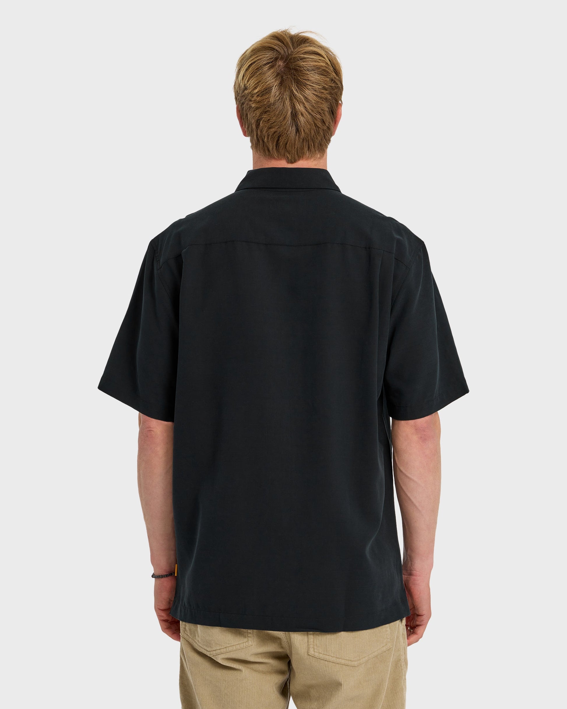 Waterman Tahiti Palms Premium Anti-Wrinkle Shirt - Black Quick Silver Black