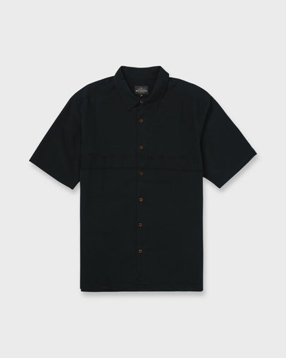 Waterman Tahiti Palms Premium Anti-Wrinkle Shirt - Black Quick Silver Black