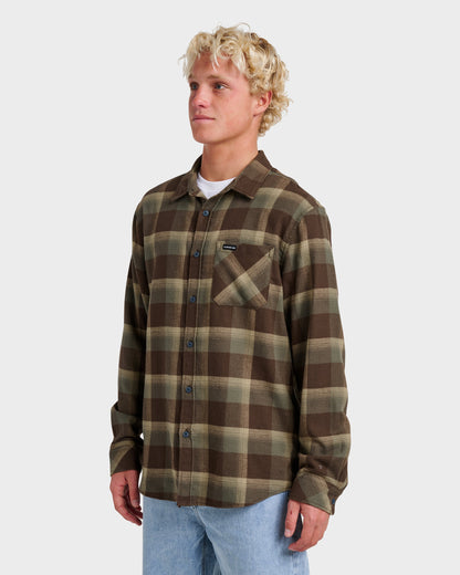 Penmar Check Flannel Shirt - Chocolate Brown Quick Silver Chocolate Brown