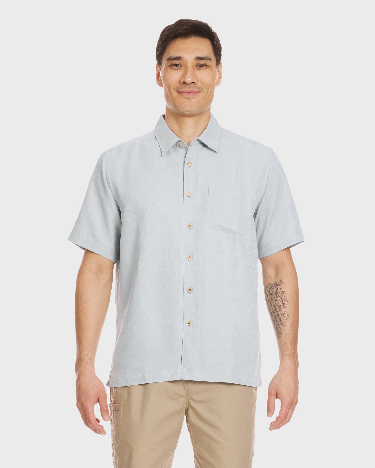 Waterman Island Jungle Shirt - Cool Blue Quick Silver Cool Blue