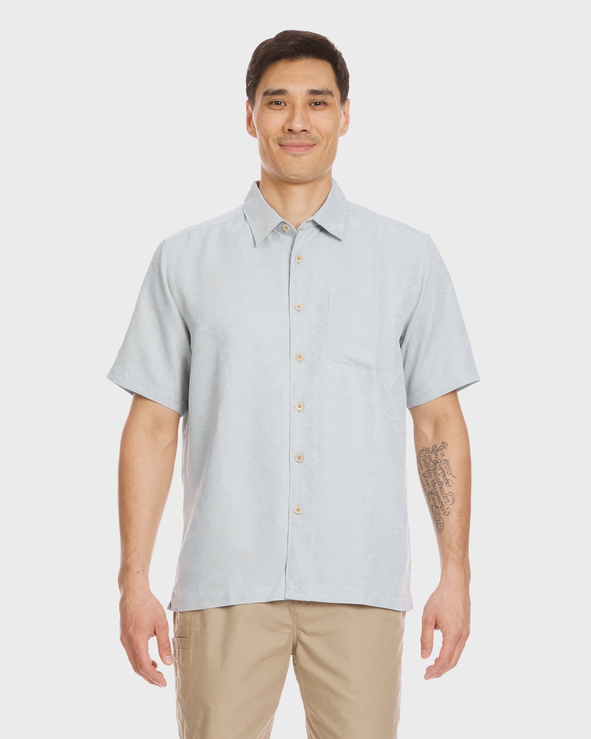 Waterman Island Jungle Shirt - Cool Blue Quick Silver Cool Blue