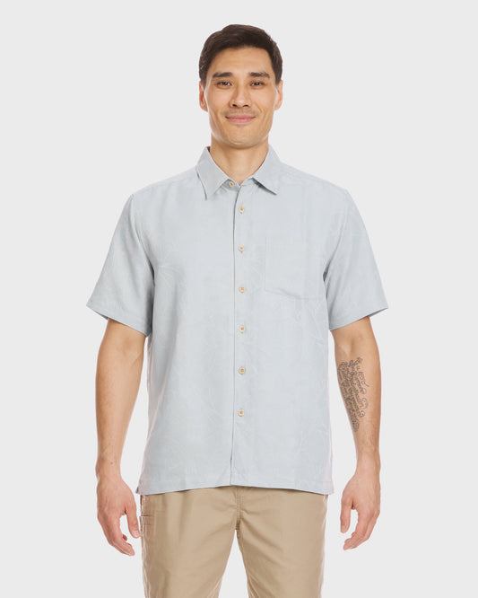 Waterman Island Jungle Shirt - Cool Blue Quick Silver Cool Blue