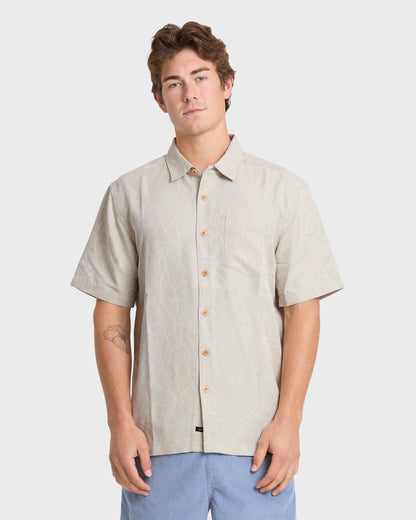 Waterman Island Jungle Shirt - Pelican Quick Silver Pelican