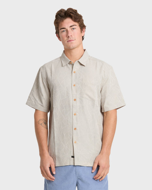 Waterman Island Jungle Shirt - Pelican Quick Silver Pelican
