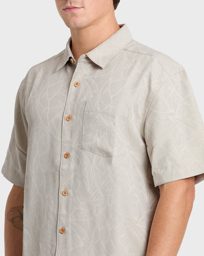 Waterman Island Jungle Shirt - Pelican Quick Silver Pelican