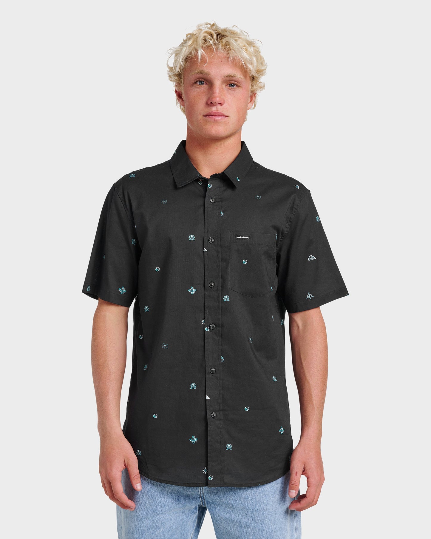 Mini Dimensions Classic Short Sleeve Shirt - Black Quick Silver Black