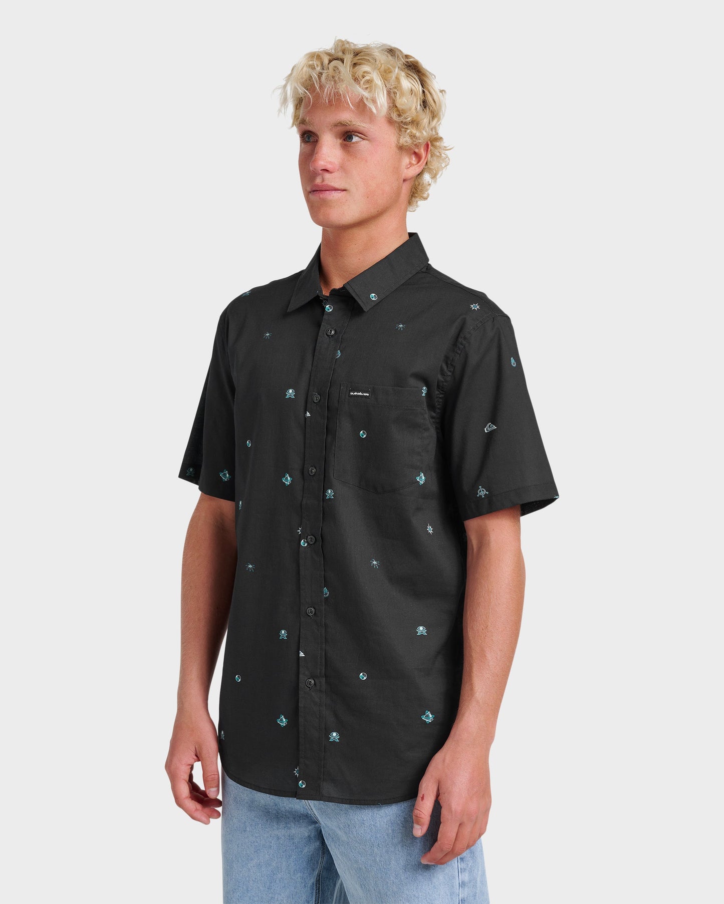 Mini Dimensions Classic Short Sleeve Shirt - Black Quick Silver Black