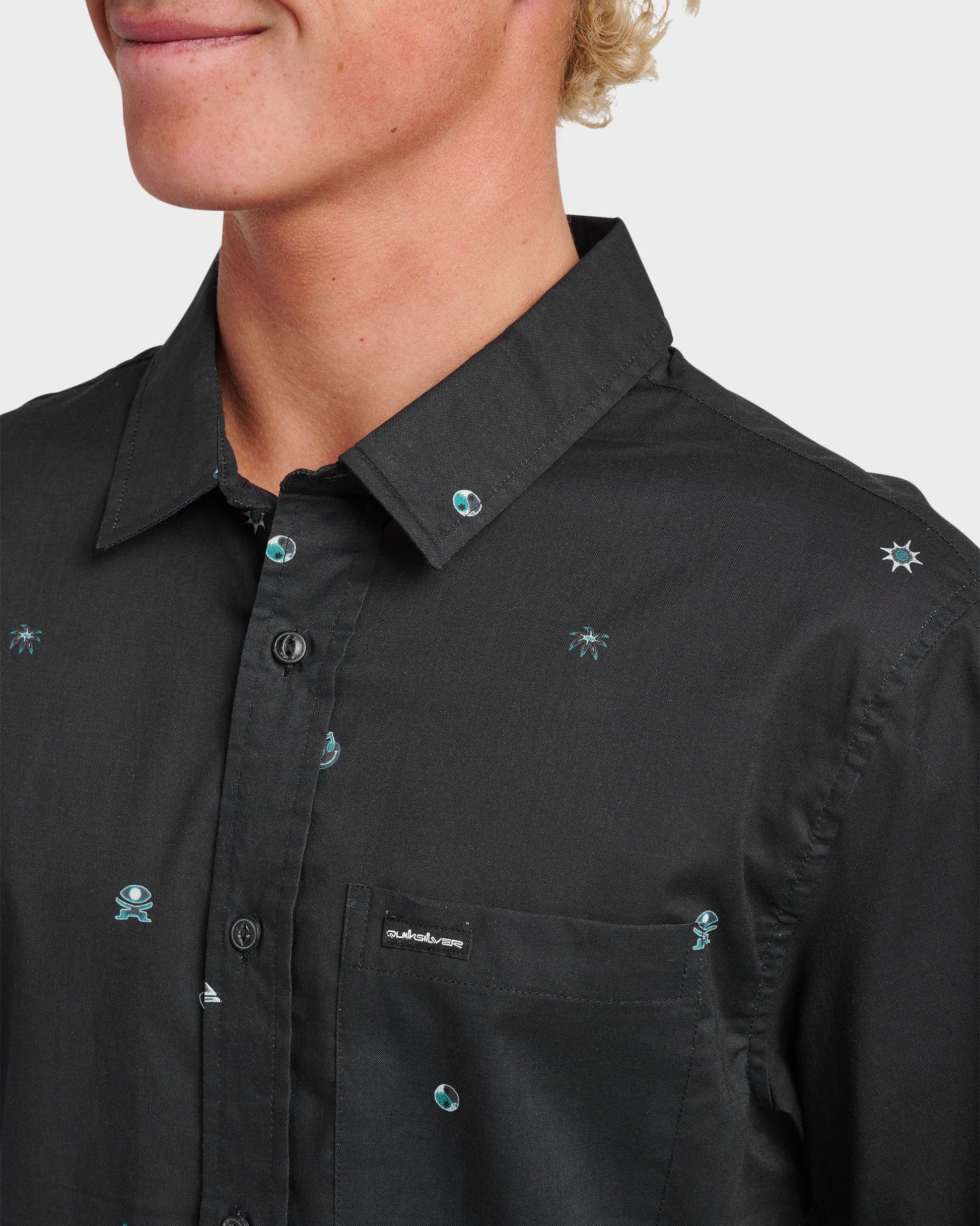Mini Dimensions Classic Short Sleeve Shirt - Black Quick Silver Black