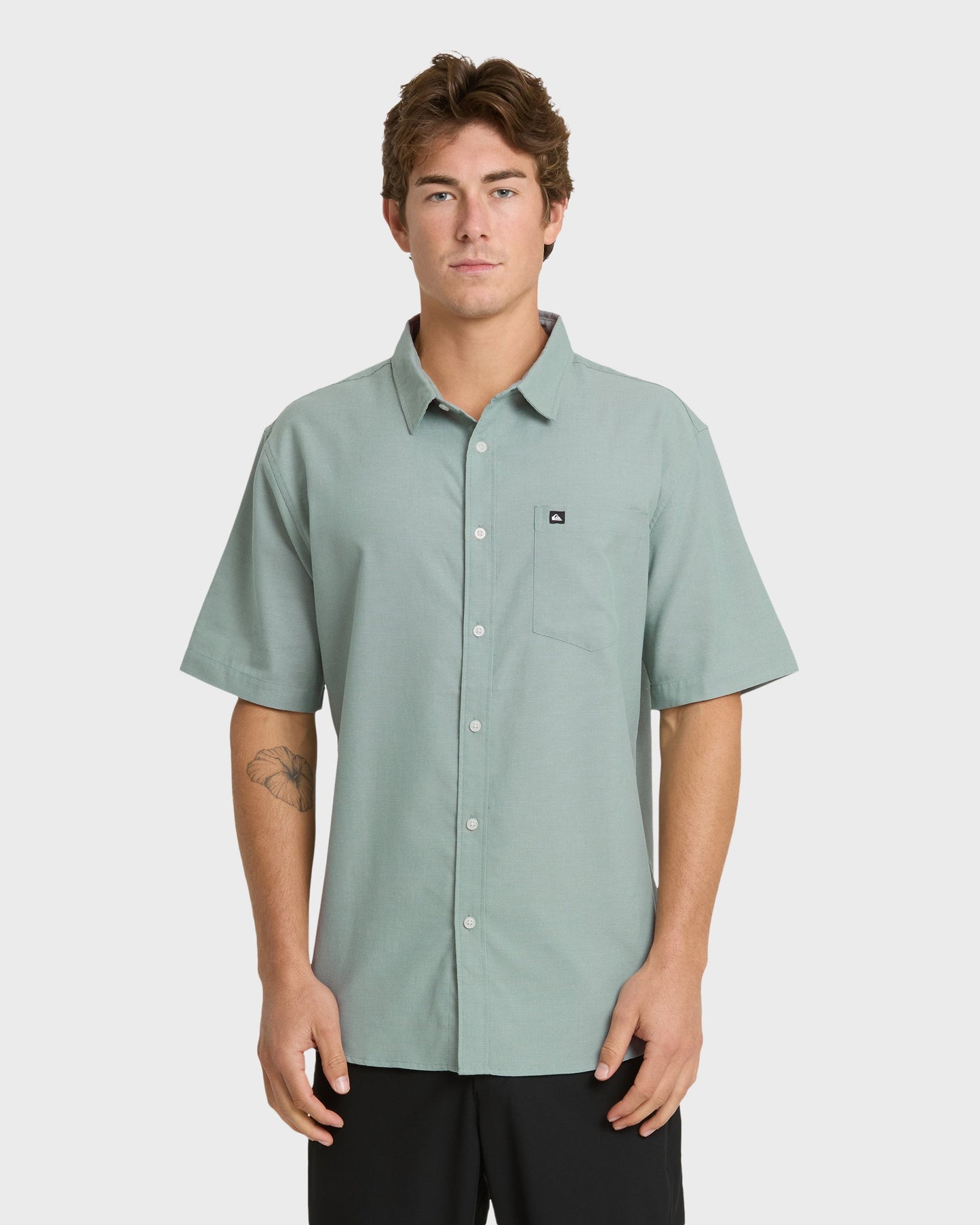 Shoreline Classic Short Sleeve Shirt - Chinois Green Quick Silver Chinois Green