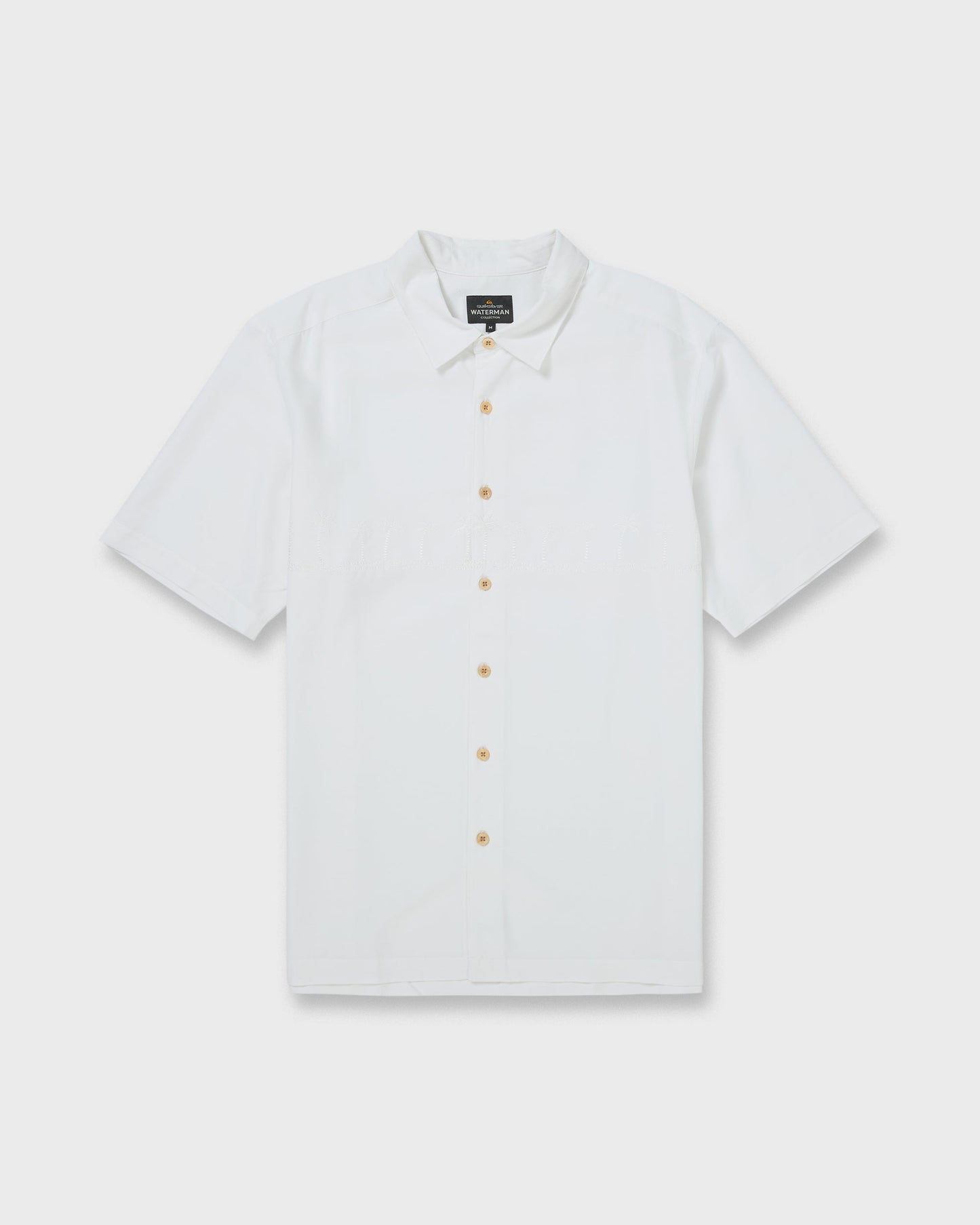 Waterman Tahiti Palms Premium Anti-Wrinkle Shirt - White Quick Silver White
