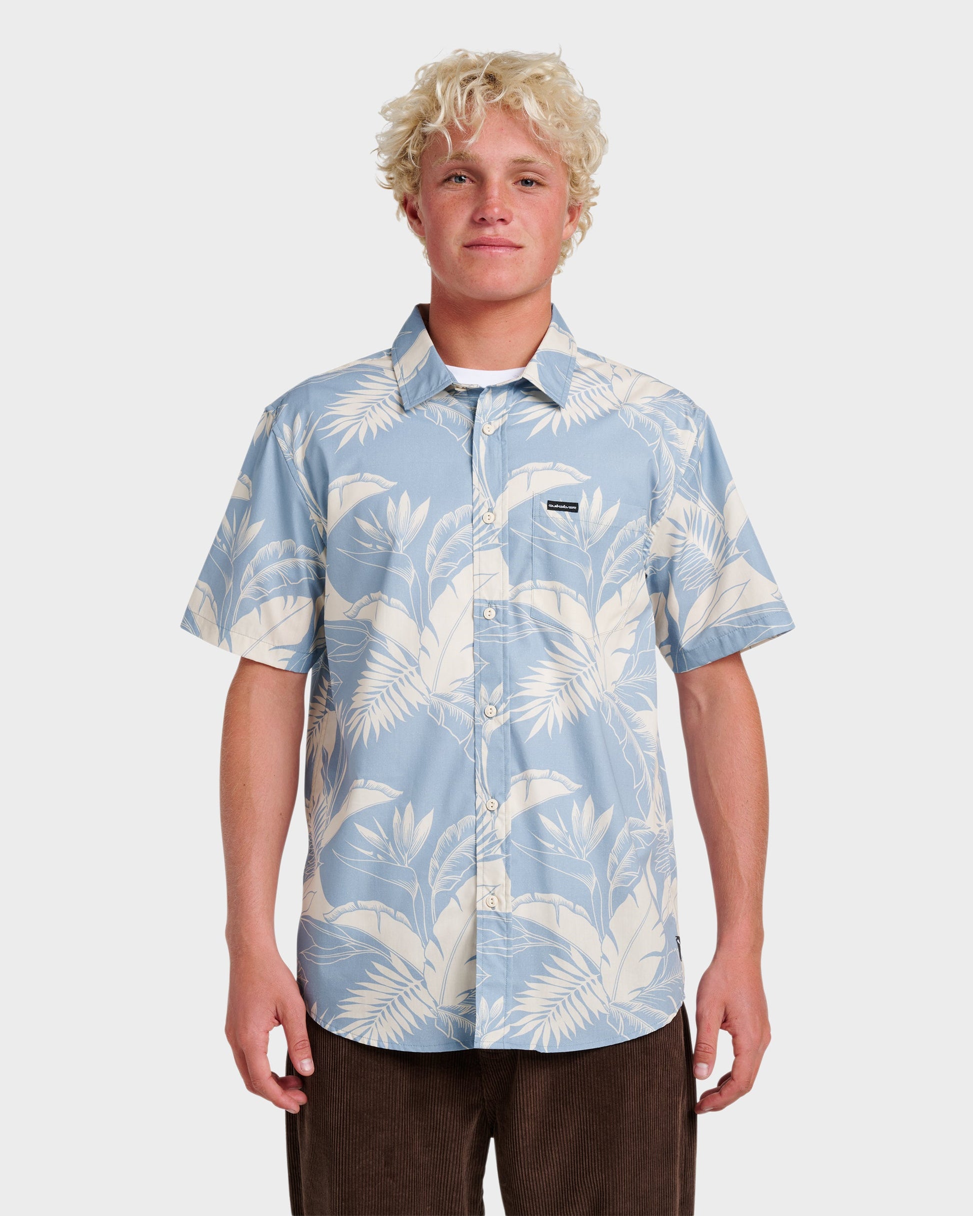 Kahanu Classic Short Sleeve Shirt - Ashley Blue Quick Silver Ashley Blue