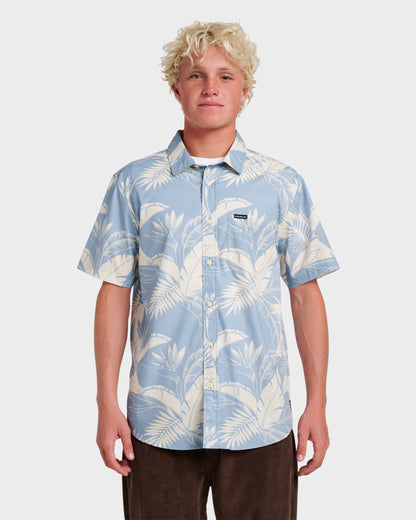 Kahanu Classic Short Sleeve Shirt - Ashley Blue Quick Silver Ashley Blue