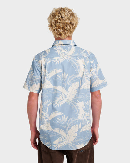 Kahanu Classic Short Sleeve Shirt - Ashley Blue Quick Silver Ashley Blue