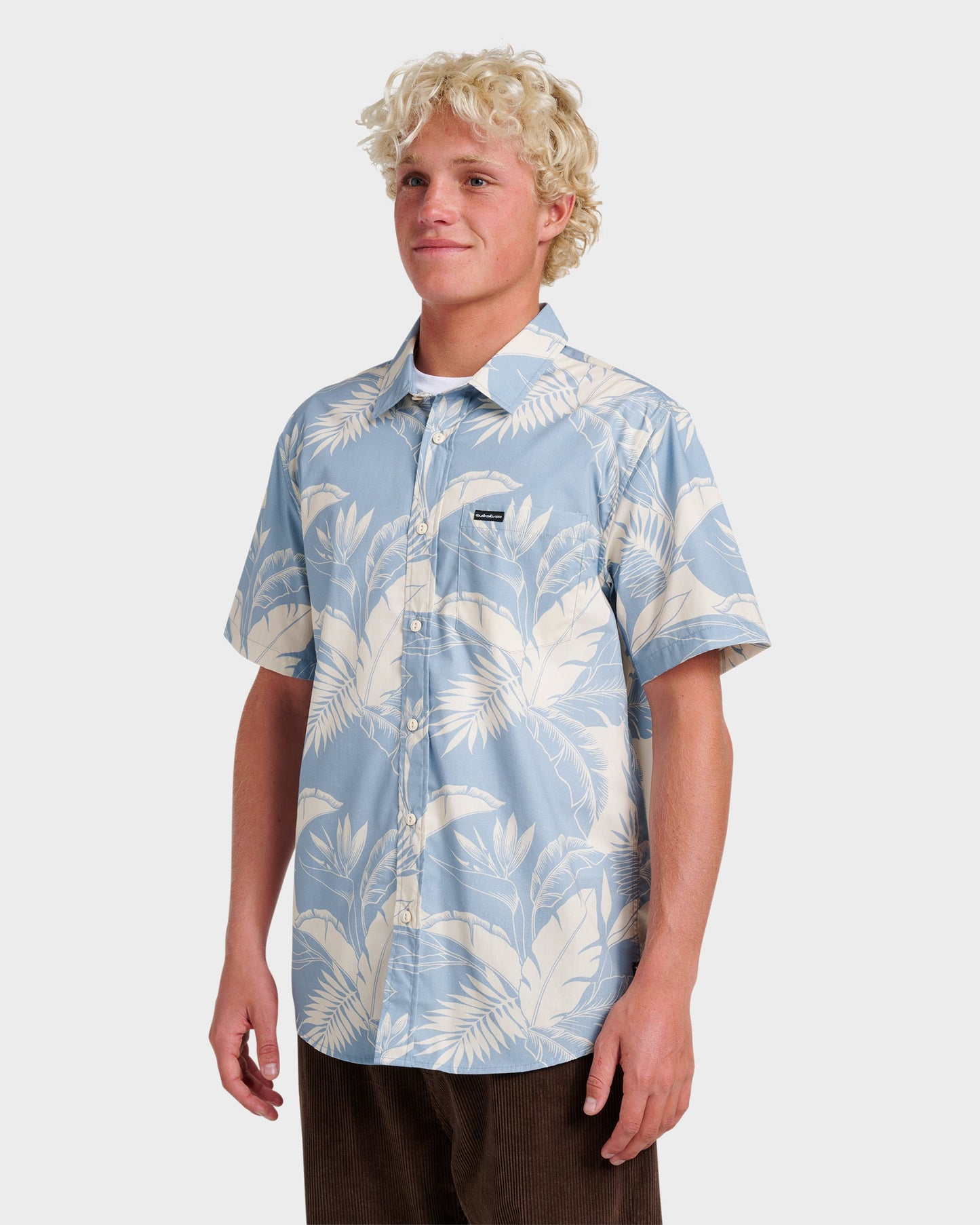 Kahanu Classic Short Sleeve Shirt - Ashley Blue Quick Silver Ashley Blue