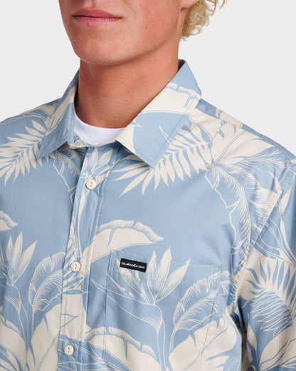 Kahanu Classic Short Sleeve Shirt - Ashley Blue Quick Silver Ashley Blue