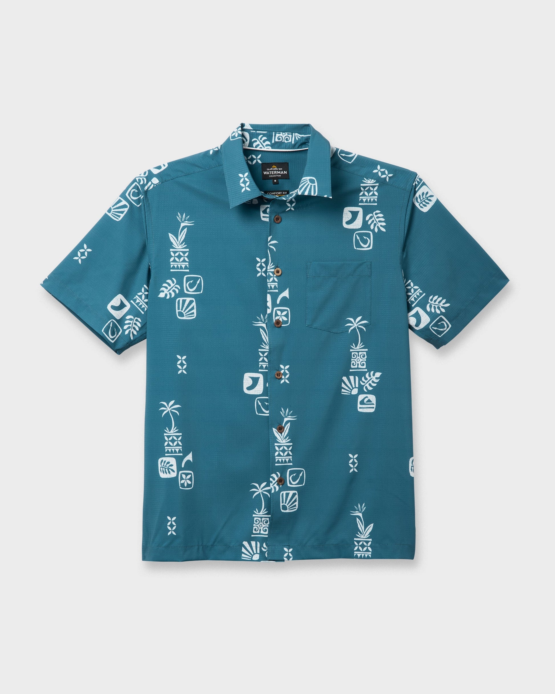 Waterman Mystic Fin Shirt - Real Teal Quick Silver Real Teal
