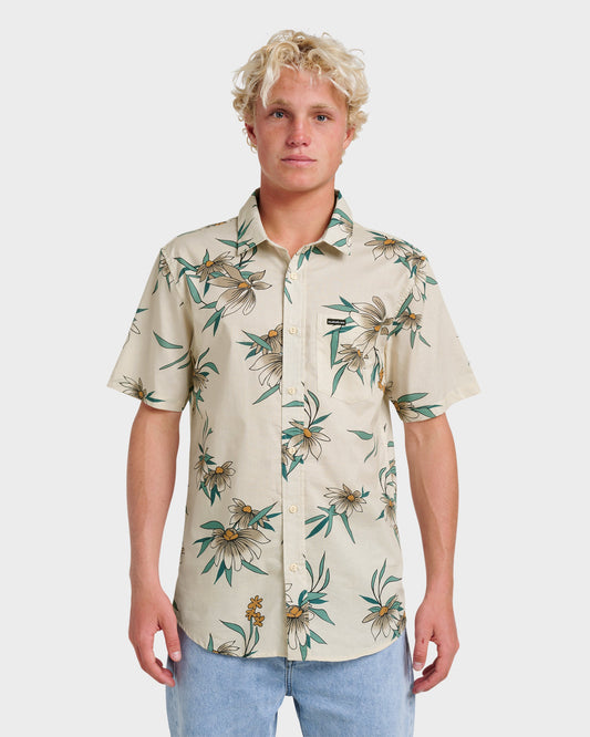 Costal Flora Classic Short Sleeve Shirt - Moonstruck Quick Silver Moonstruck