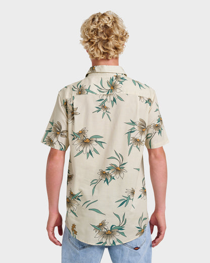 Costal Flora Classic Short Sleeve Shirt - Moonstruck Quick Silver Moonstruck