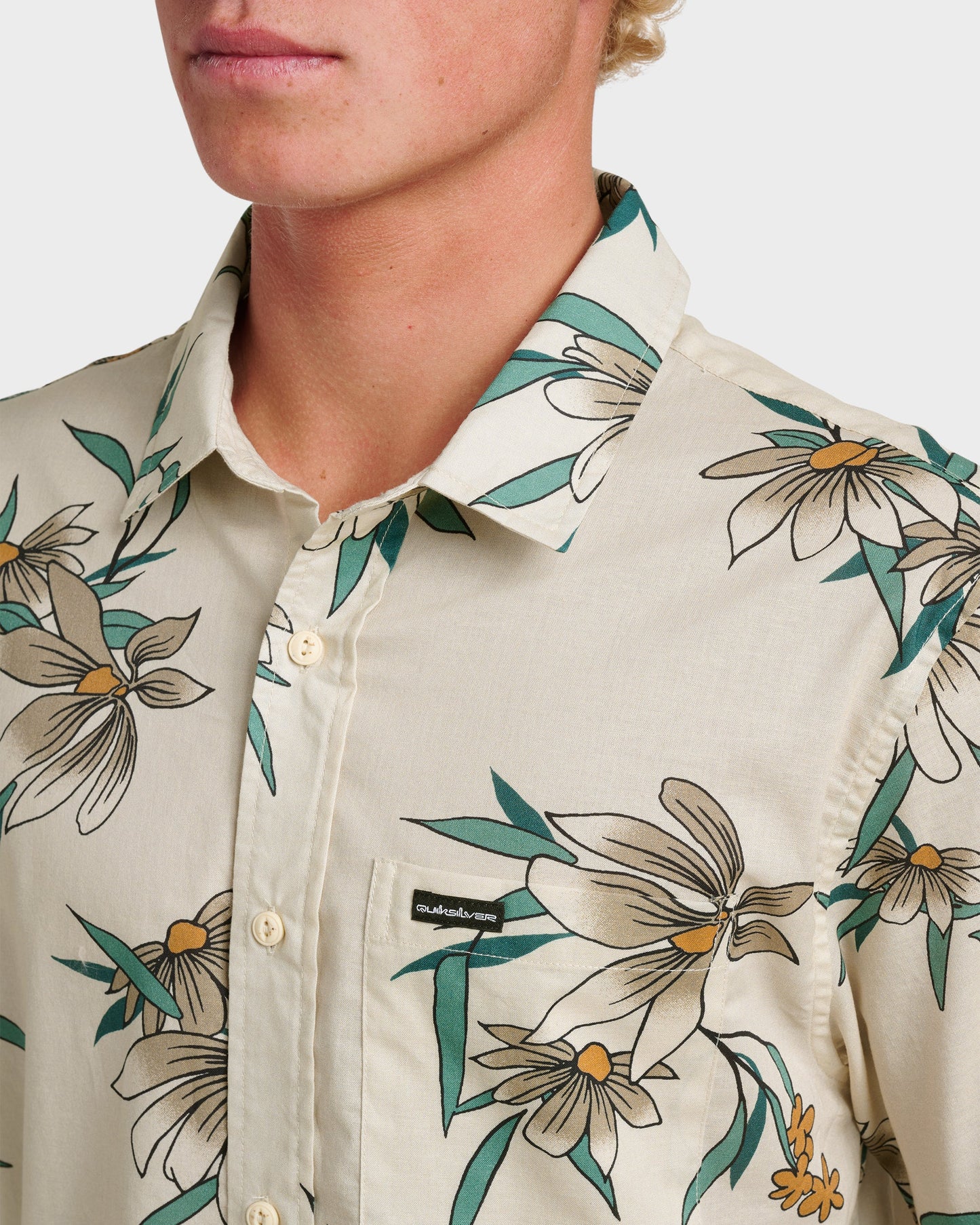 Costal Flora Classic Short Sleeve Shirt - Moonstruck Quick Silver Moonstruck