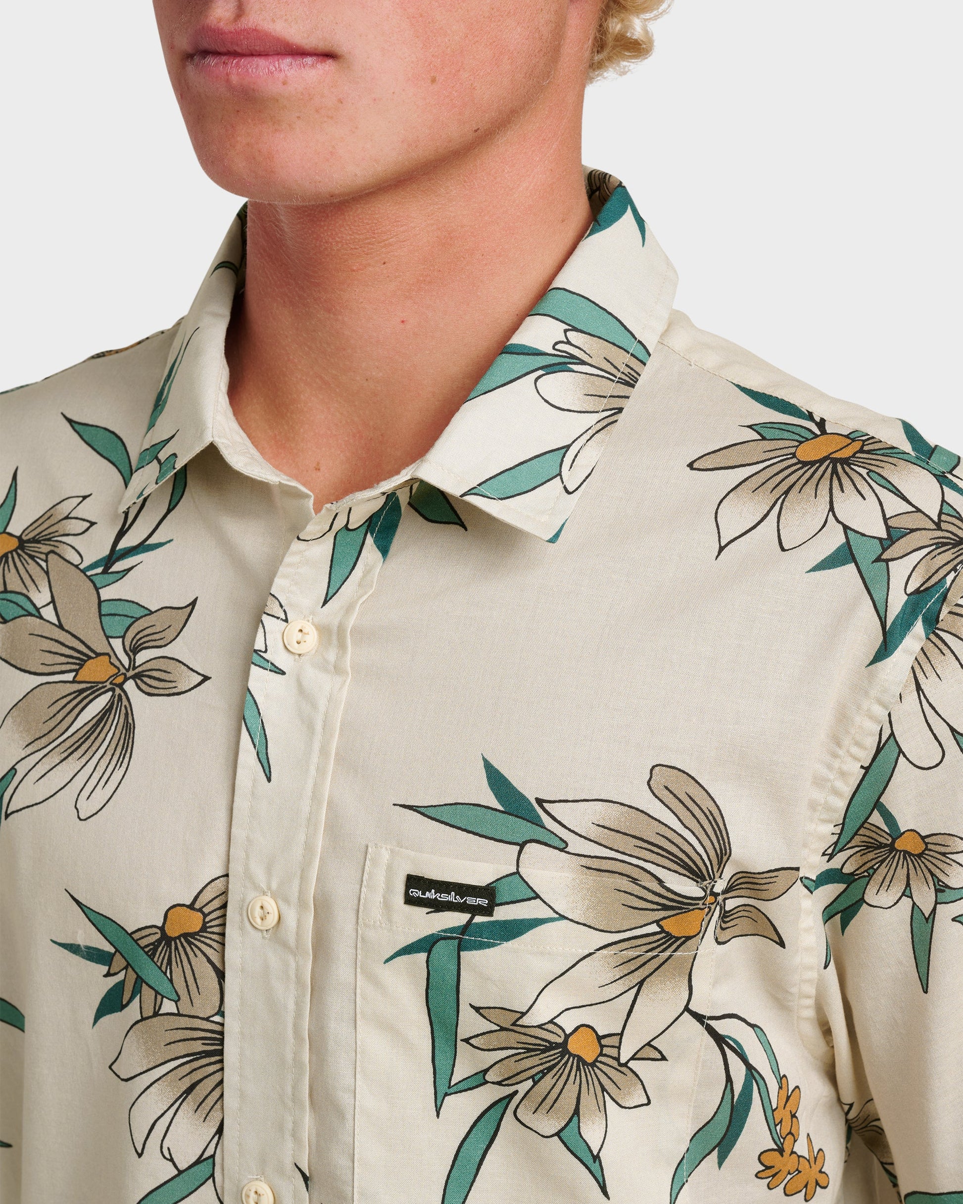 Costal Flora Classic Short Sleeve Shirt - Moonstruck Quick Silver Moonstruck