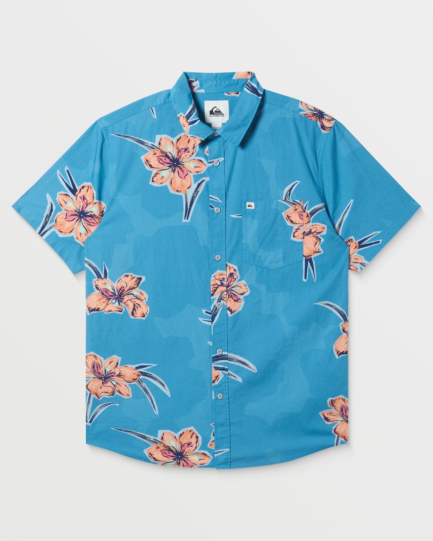 Apero Organic Classics Short Sleeve Shirt - Navagio Bay Print Quick Silver Navagio Bay Print