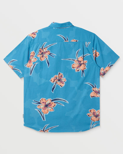 Apero Organic Classics Short Sleeve Shirt - Navagio Bay Print Quick Silver Navagio Bay Print
