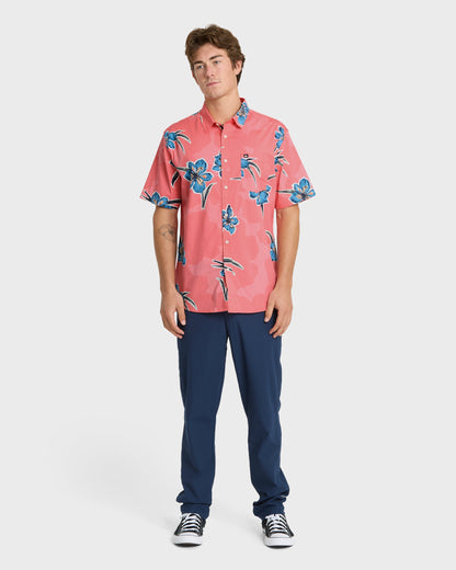 Apero Organic Classics Short Sleeve Shirt - Strawberry Print Quick Silver Strawberry Print