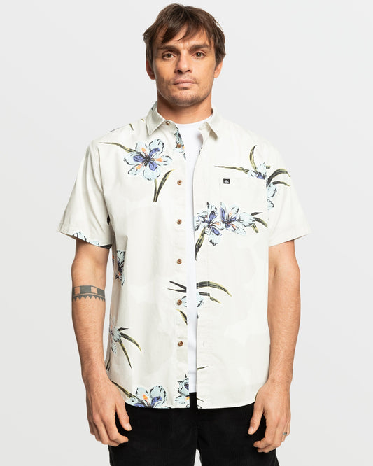Apero Organic Classics Short Sleeve Shirt - Silver Birch Print Quick Silver Silver Birch Print