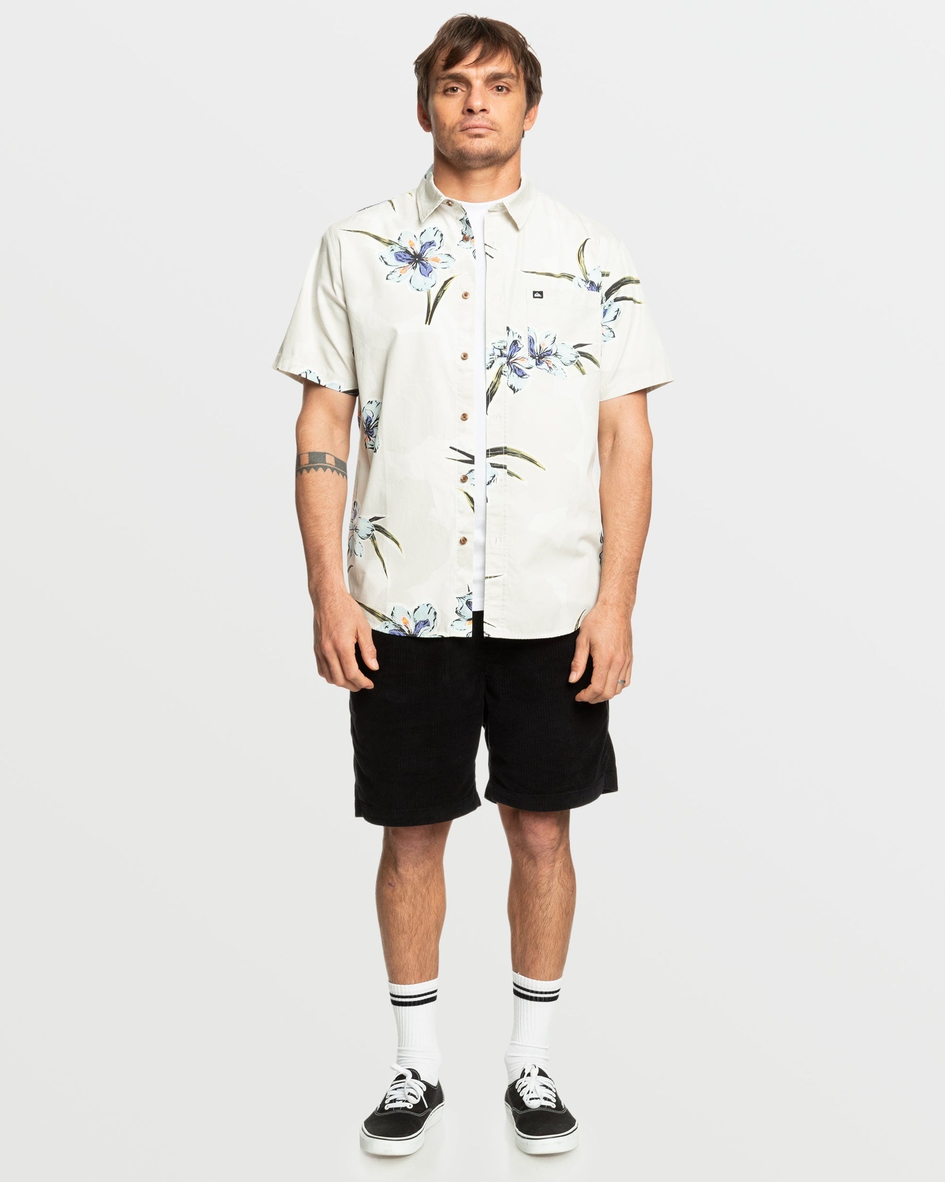 Apero Organic Classics Short Sleeve Shirt - Silver Birch Print Quick Silver Silver Birch Print