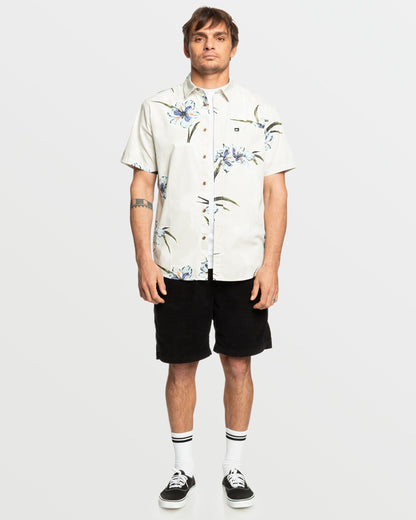 Apero Organic Classics Short Sleeve Shirt - Silver Birch Print Quick Silver Silver Birch Print