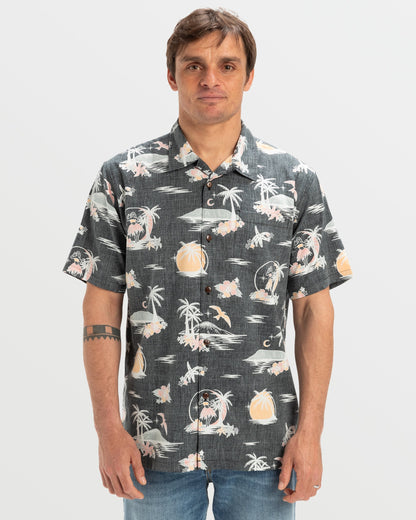DNA Destination Island Short Sleeve Shirt - Black Quick Silver Black