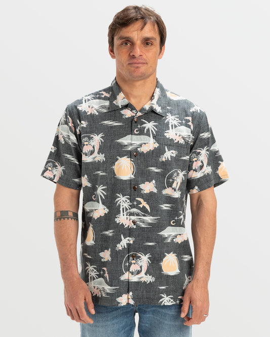 DNA Destination Island Short Sleeve Shirt - Black Quick Silver Black