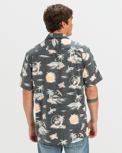 DNA Destination Island Short Sleeve Shirt - Black Quick Silver Black