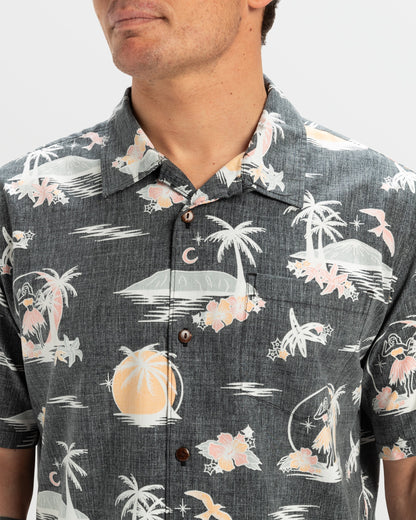 DNA Destination Island Short Sleeve Shirt - Black Quick Silver Black