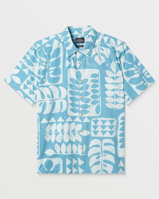 Waterman Turtle Island Shirt - Reef Waters Print Quick Silver Reef Waters Print