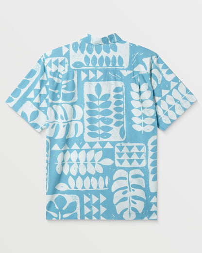 Waterman Turtle Island Shirt - Reef Waters Print Quick Silver Reef Waters Print