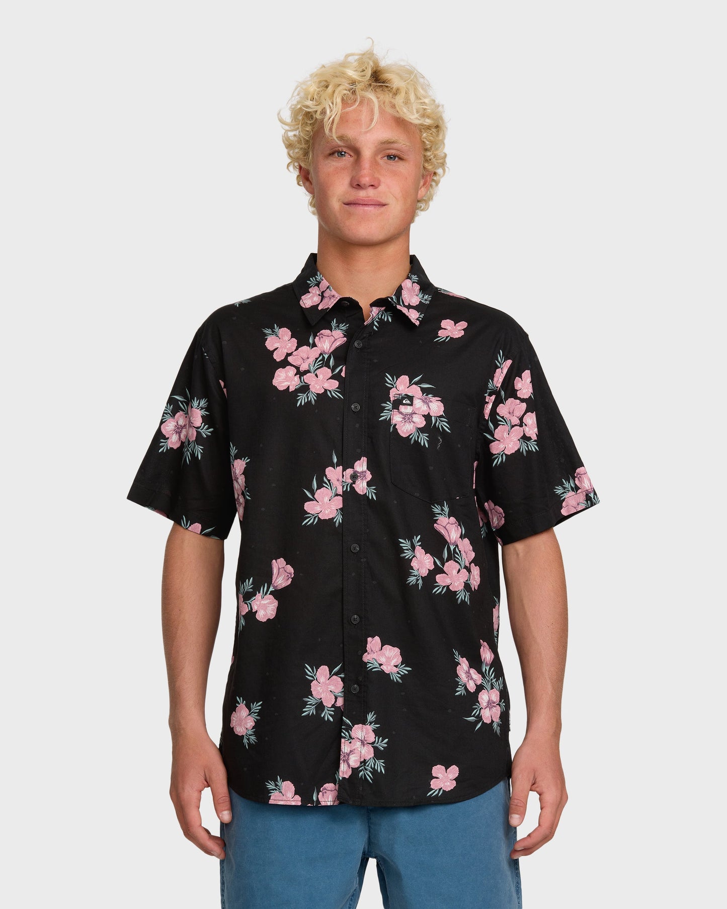 Habitats Classic Short Sleeve Shirt - Black Quick Silver Black