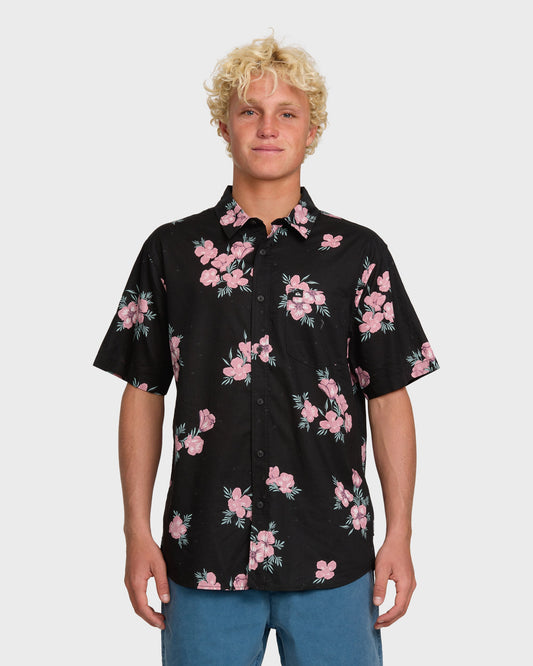 Habitats Classic Short Sleeve Shirt - Black Quick Silver Black
