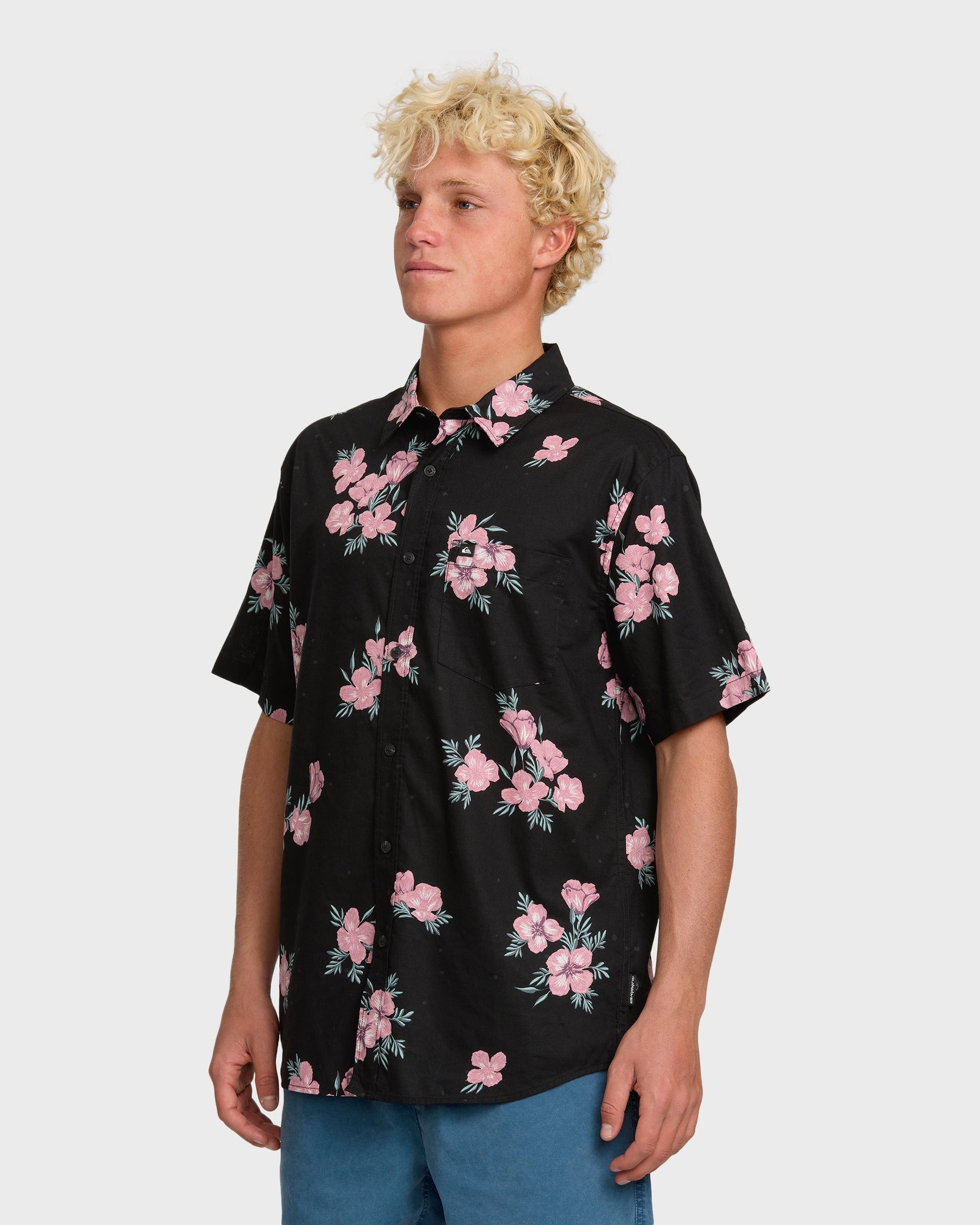 Habitats Classic Short Sleeve Shirt - Black Quick Silver Black