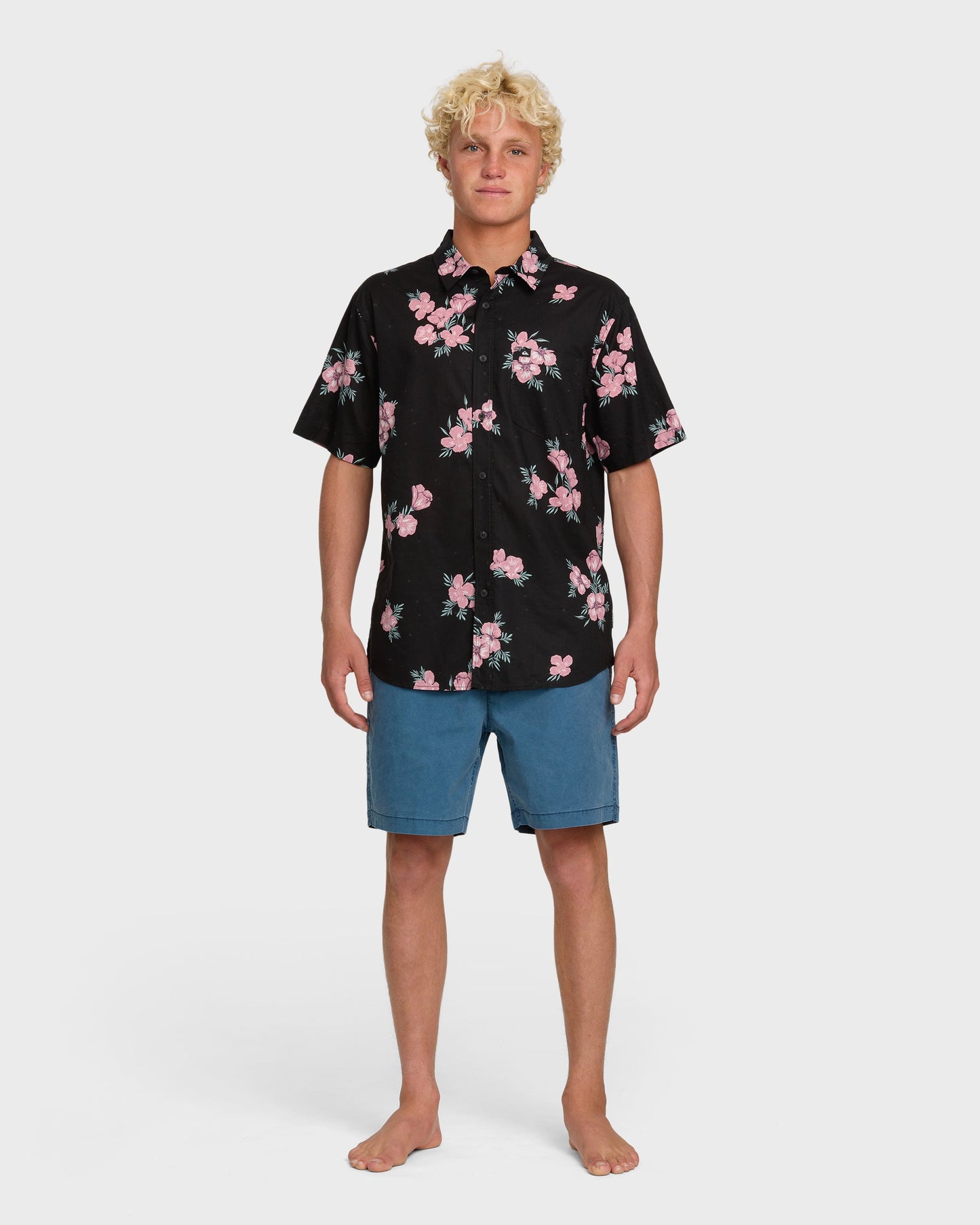 Habitats Classic Short Sleeve Shirt - Black Quick Silver Black