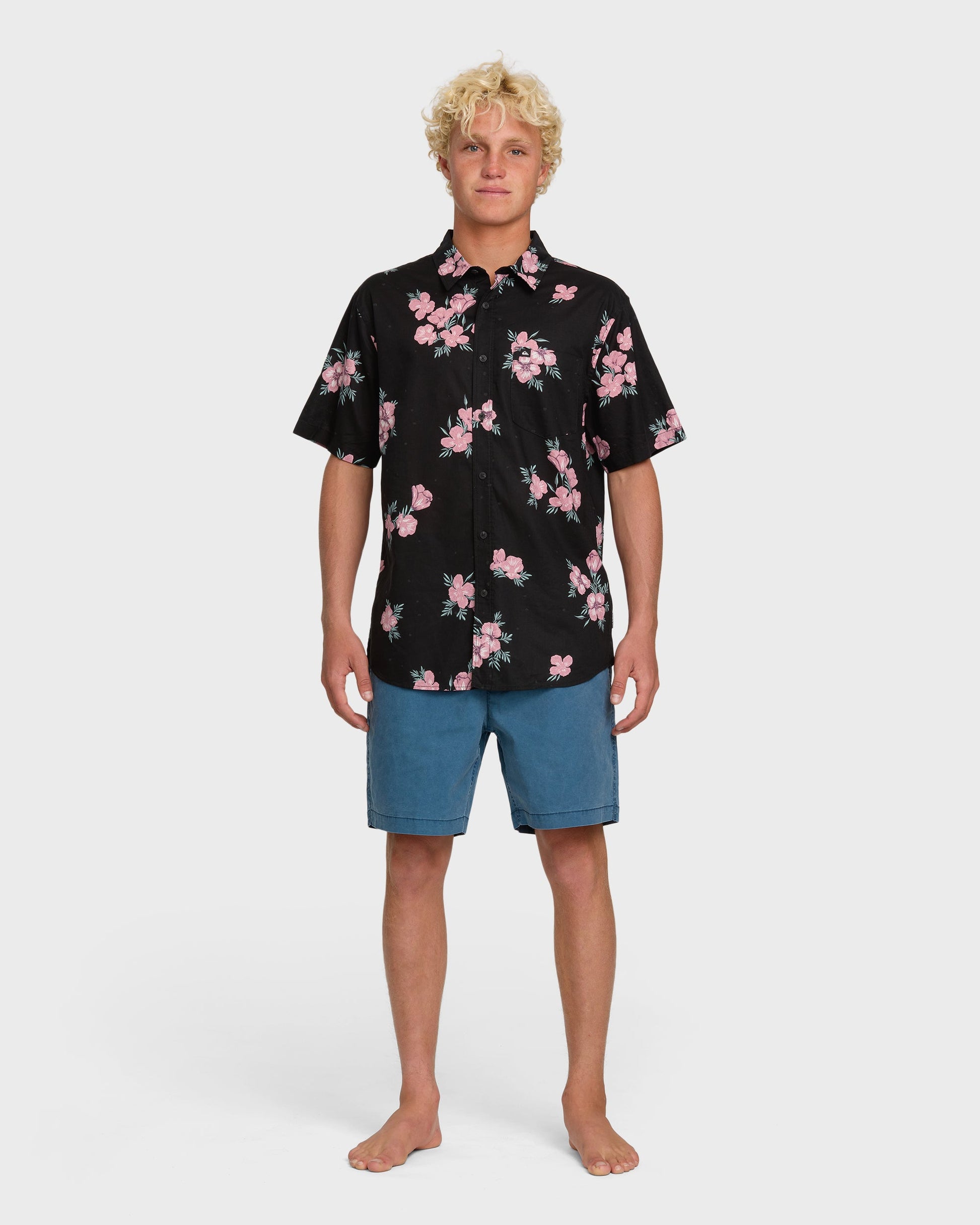 Habitats Classic Short Sleeve Shirt - Black Quick Silver Black