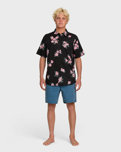 Habitats Classic Short Sleeve Shirt - Black Quick Silver Black