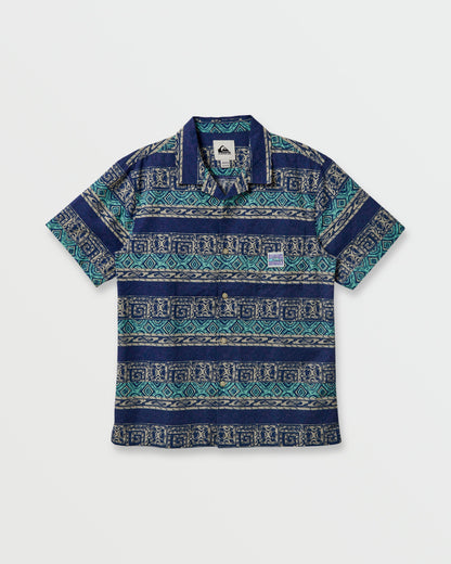 Global Heat Casual Short Sleeve Shirt - Turbo Blue Quick Silver Turbo Blue