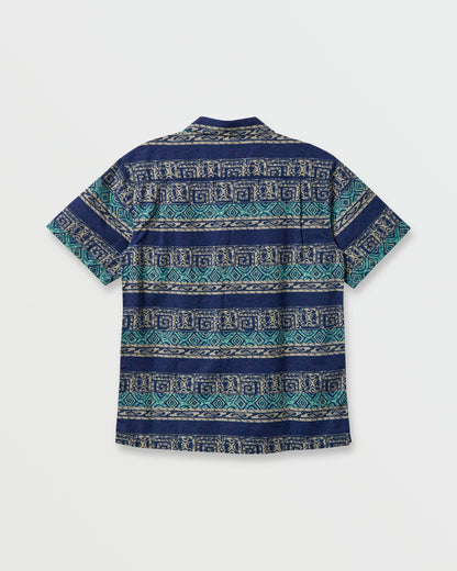 Global Heat Casual Short Sleeve Shirt - Turbo Blue Quick Silver Turbo Blue