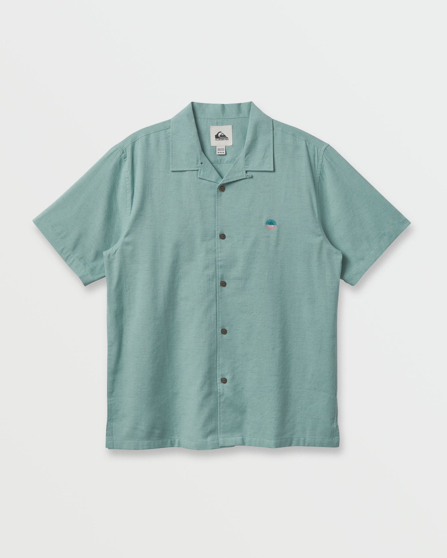 Flecky Island Short Sleeve Shirt - Jade Grey Quick Silver Jade Grey