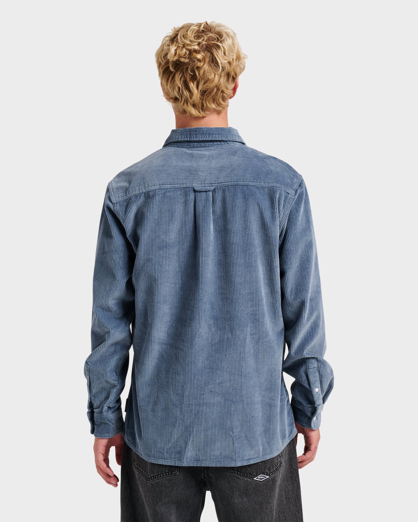 Cord Long Sleeve Shirt - China Blue Quick Silver China Blue