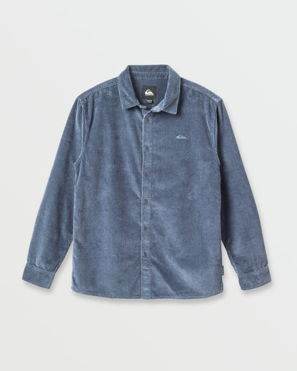 Cord Long Sleeve Shirt - China Blue Quick Silver China Blue