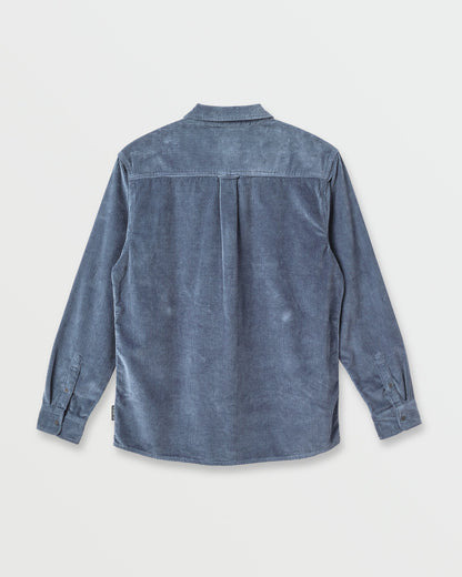 Cord Long Sleeve Shirt - China Blue Quick Silver China Blue