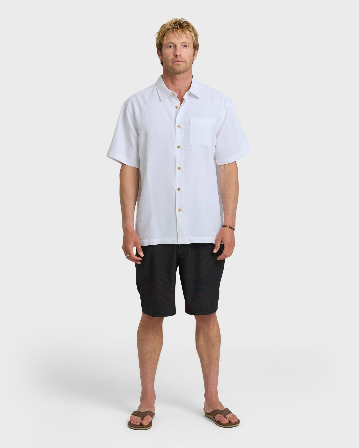 Waterman Island Jungle Shirt - White Quick Silver White